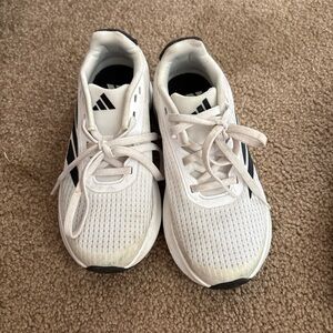 adidas Kids White and Black Mesh Lace-Up Sneakers